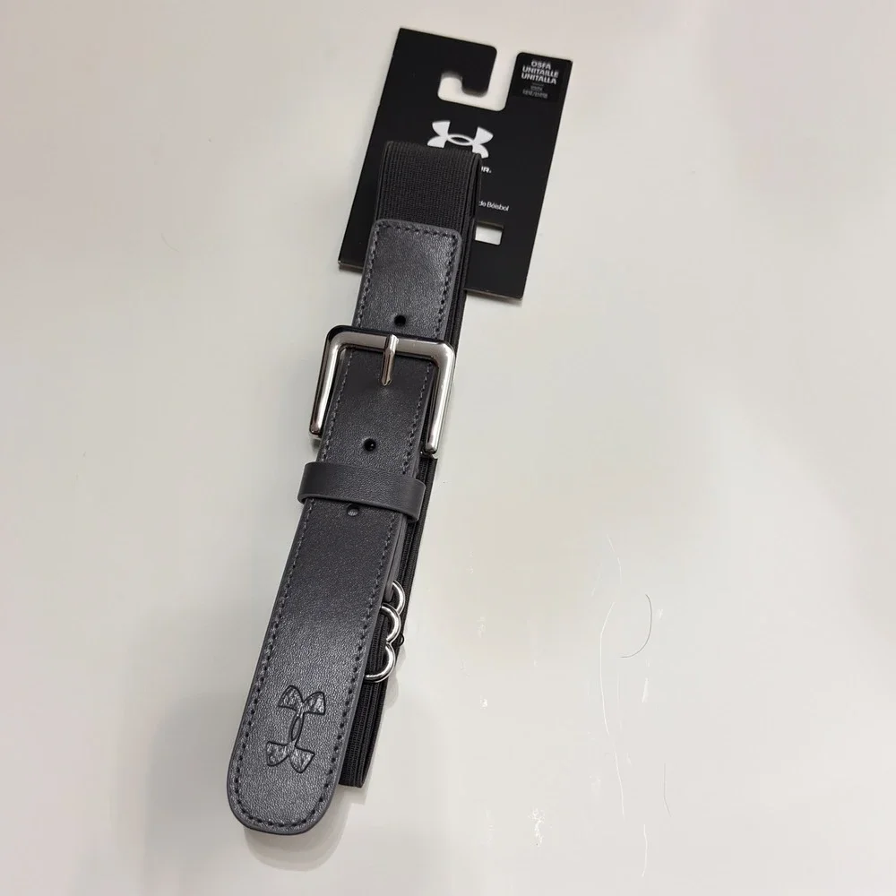 Under Armour Baseball Belt Boys Black Adjustable Elastic Sport NWT